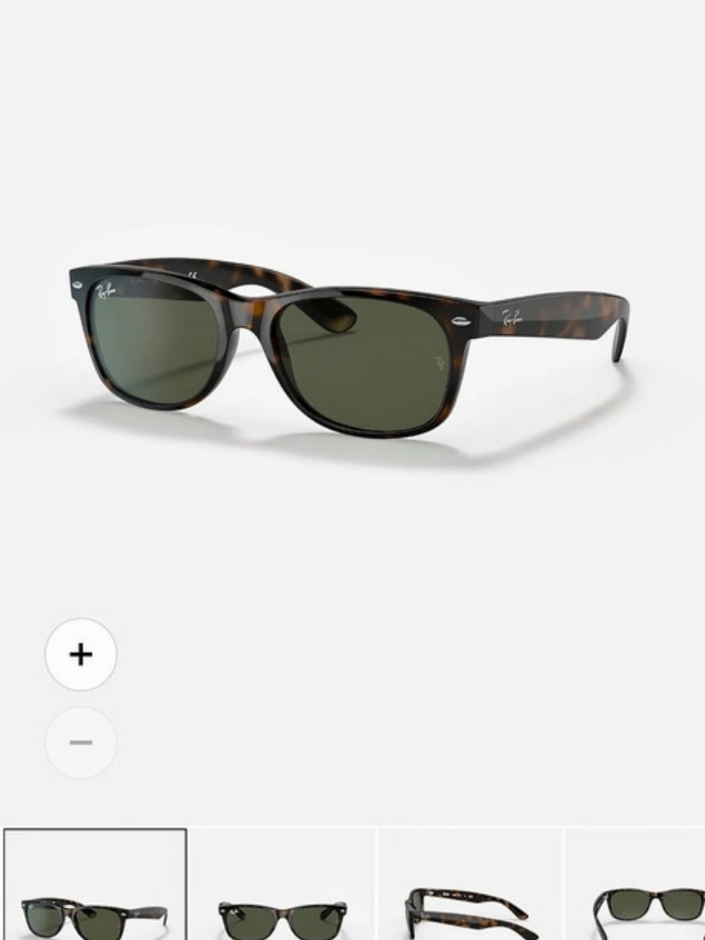 Ray-Ban New Wayfarer Classic Tortoise G-15 Green Lenses Sunglasses